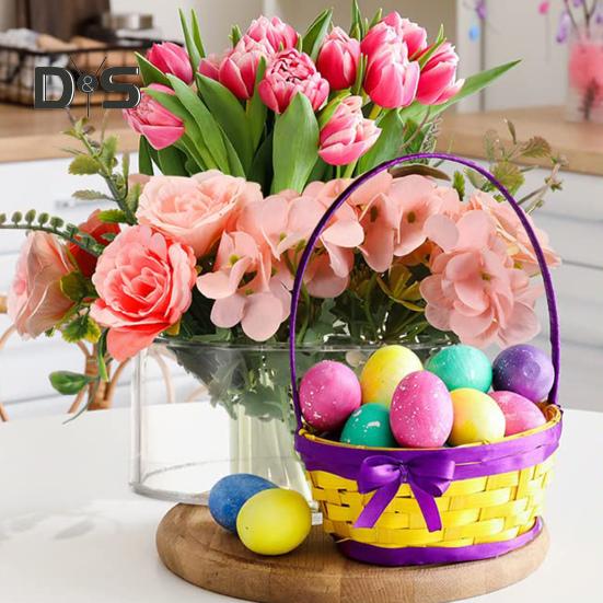 1/3/6Pcs Round Clear Acrylic Vase 12 Holes Wedding Party Dining Table Centerpiece Decoration Hydroponic Flower Holder Transparent Container