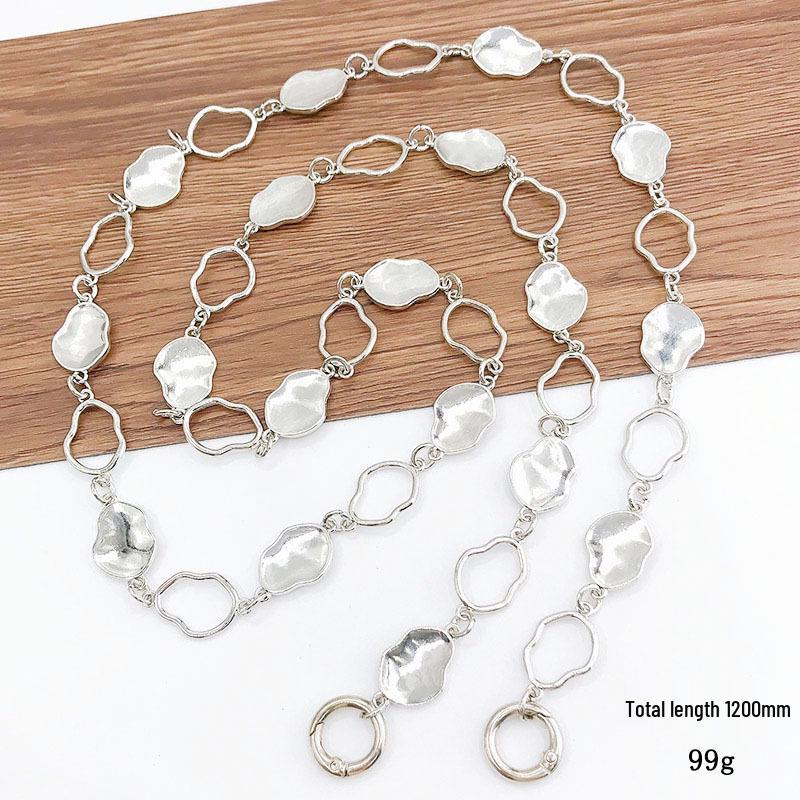 Metalowy łańcuszek do telefonu crossbody odporny na upadki z klipsem i smyczą 125 cm