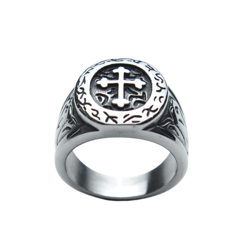 Cross Ring Vintage Ins Trendy Men and Women Couple Ring Vintage Index Finger Cross Ring 2026 No. 7