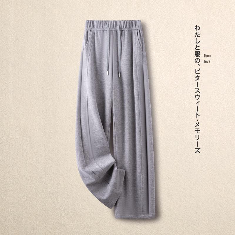 2025 Spring/Autumn Women's High Waist Elastic Drape Pants: Popular Light Luxury Style with Narrow to Wide Leg Design