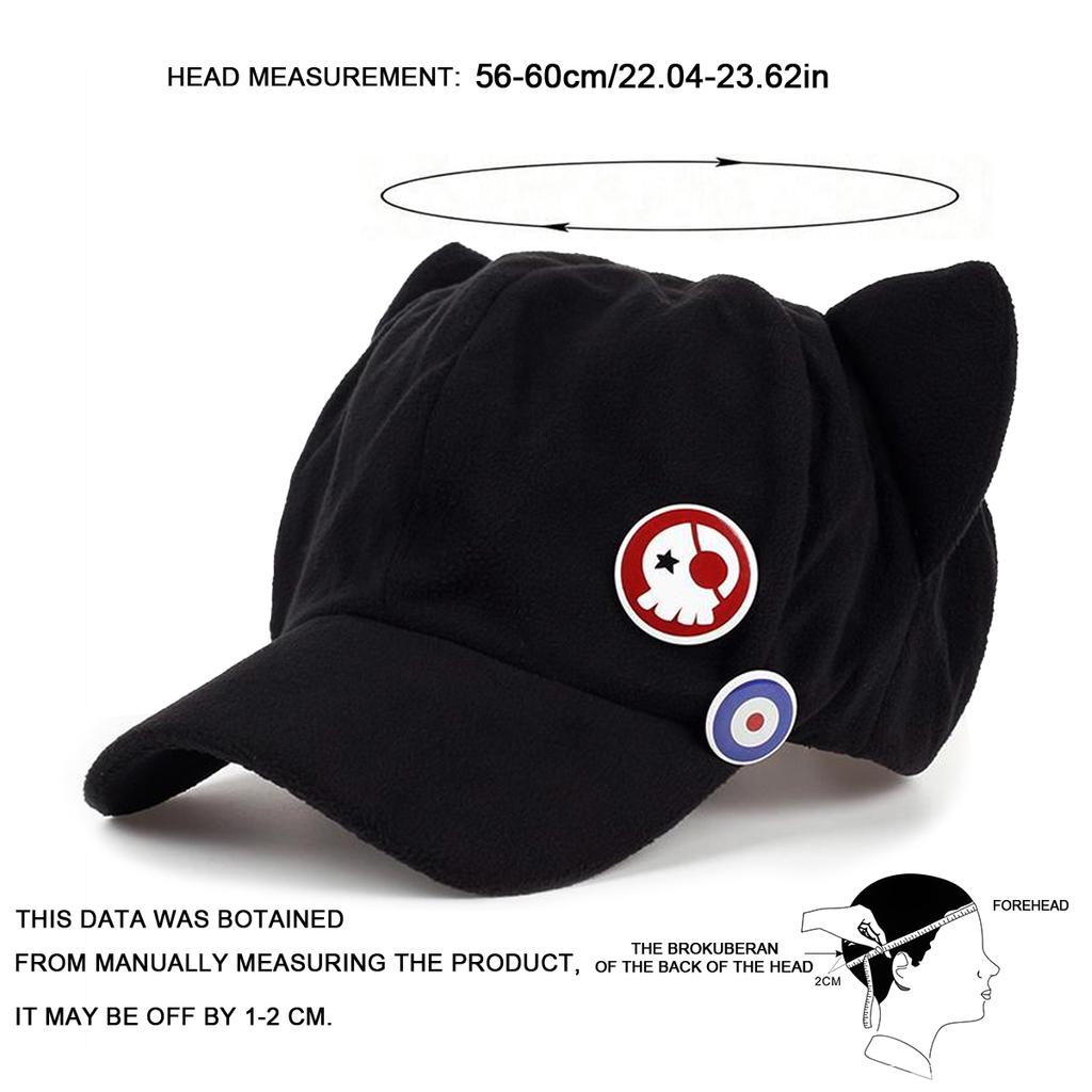 Fashion Brooch Cat Ears Cute Ladies Baseball Cap Outdoor Leisure Cotton Hat Adjustable Hip Hop Caps Sports Hats