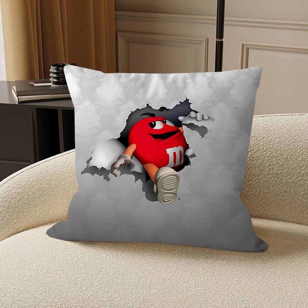 

M-M And M-Ms Cushion Cover Pillowcase Upholstery Sofa Throw Pillow Home Decor Pillowcas 12x12Inch