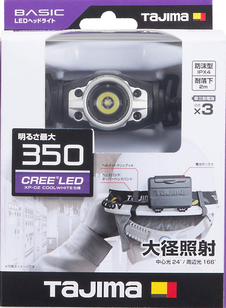 Tajima LED headlight silver brightness up to 350lm LE-F351D-S