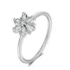 ZHOUYANG Crystal Flower Finger Rings For Women Elegant Fresh Zircon 3 Wedding Engagement Gift Jewelry R080