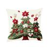 Plush Christmas Pillow Cover Soft Xmas Tree Pillowslip Elk Santa Pillow Cover  Living Room