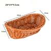 Multistyles Imitation Rattan Fruit Plate Retro Woven Multipurpose Storage Rattan Woven Tea Tray Creative House Candy Packaging