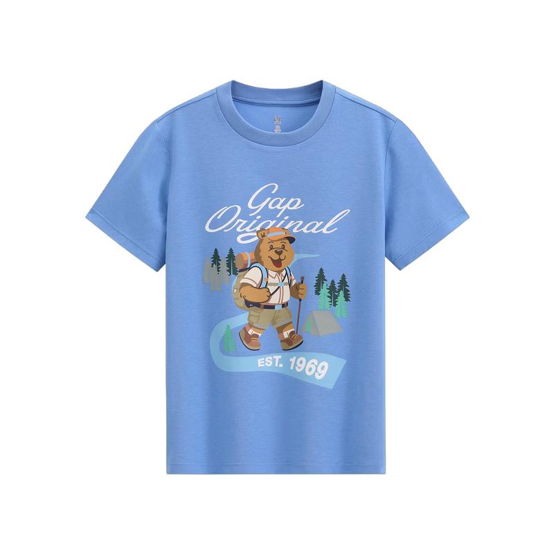 GAP Boys  Logo Print Crew Neck Short Sleeve T-Shirt 140/68