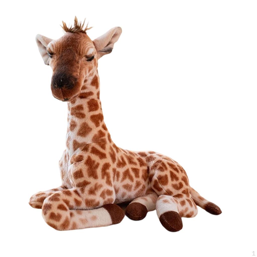 Giraffe Birthday Gift Stuffed Animal Cartoon Ornament Doll for Car Sofa Room Home Decor