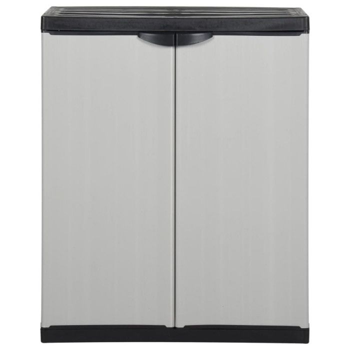 Storage Cabinet - vidaXL - 340981 - Grey/black - 68x40x85 Cm - With Safety Lock
