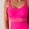 Sexy One-piece Swimsuit U-neck Sleeveless Backless Sexy Monokini Pure Color Mesh Splicing Slim Fit Tummy Control Removable Pads High Waist