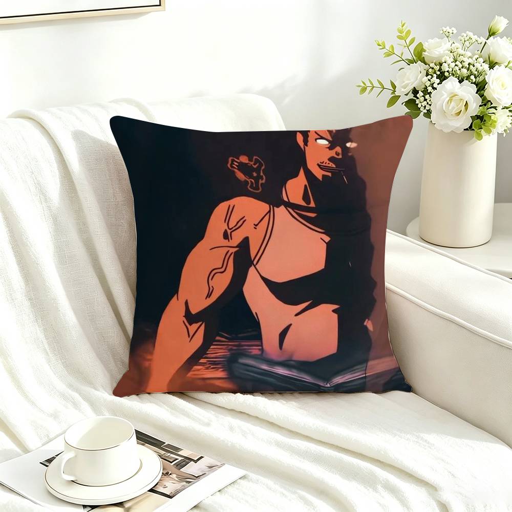 Black C-Clover Yami Sukehiro Square Double-Sided printed Pillow Case Bedroom Bedside Pillow Sofa Cushion Cover