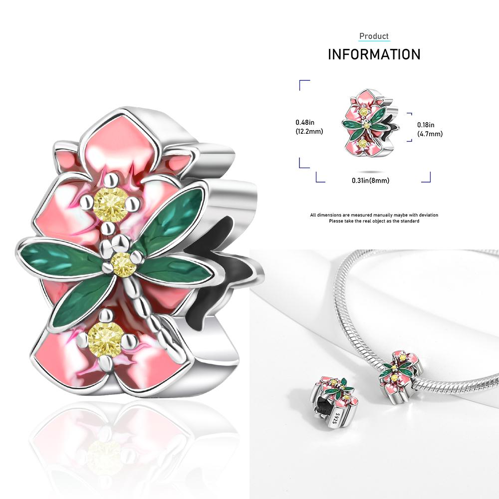 Zircon Heart Clip Charms Flower Clover Charm Copper Sea Turtle Beads Fit Diy Original Bracelet Jewelry