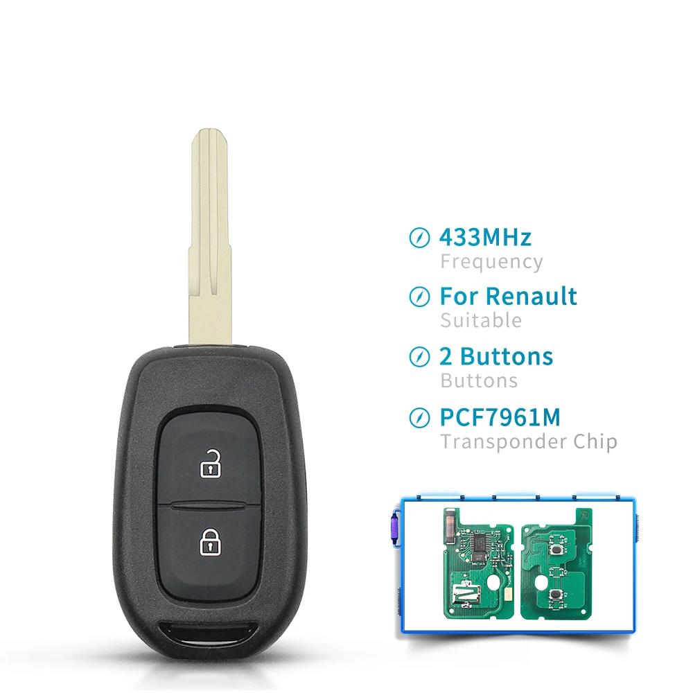 KEYYOU 2/3 Buttons Remote Key 434MHZ With 4A PCF7961M Chip For Renault Sandero Dacia Logan 2 Stepway Clio4 Duster 2016