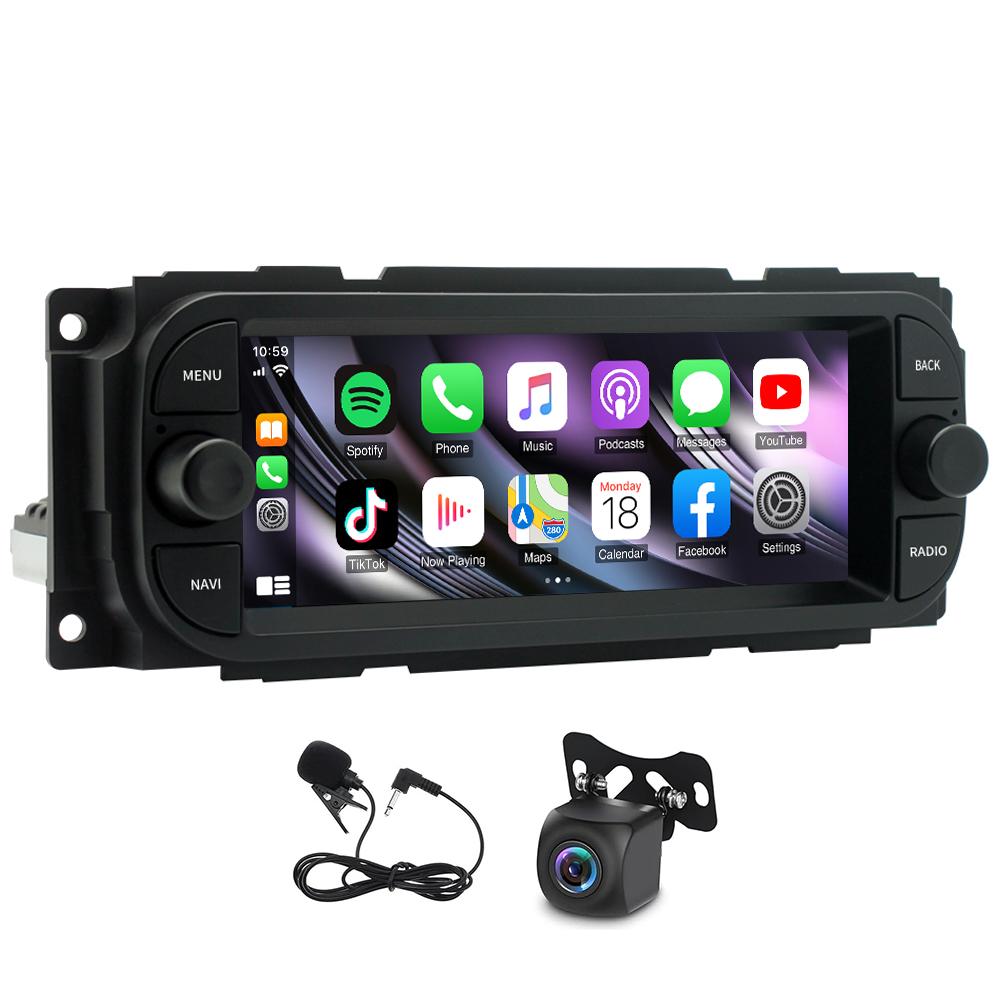 6,86 Zoll Autoradio-Radio, WLAN, GPS-Navigation, Car-Play, kompatibel mit GrandCherokee 1998–2004, Android 13