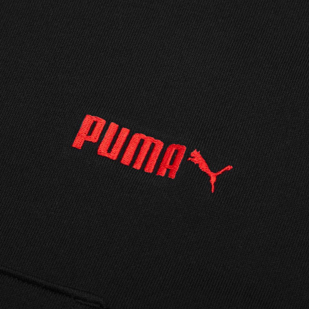 Puma Bluza z kapturem i sznurkiem z nadrukiem logo, z długim rękawem, damska, czarna 536179-01