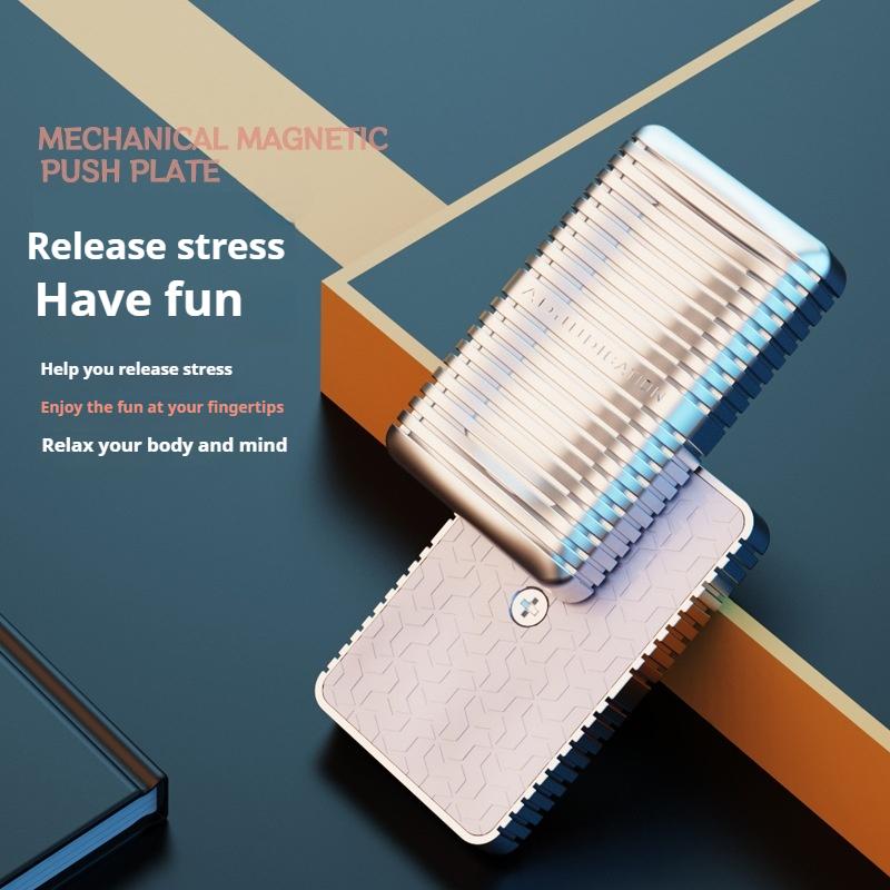 Mechanical Slider Soap Box Anti-stress Toys Magnetic Push Card Metal Pushing Haptic Stress Relief Toy Fingertip for Adults Toy
