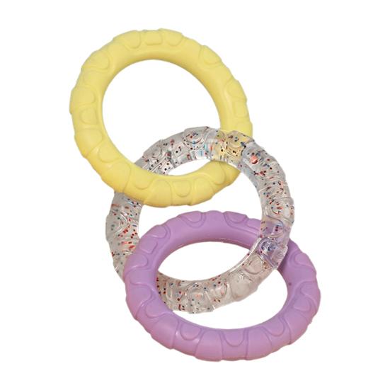 3-Ring Tug Dog Toy for Aggressive Chewers Tough Ring Dog Chew Toy for Pet Training Teething Interactive Fetch Toy for Puppy Small Medium Large Breeds