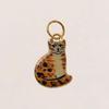 Stainless Steel Kitten Print Enamel Ceramic Pendant Necklace/Bracelet