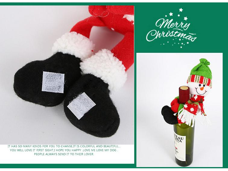 Objímky na láhev Santa & Sněhulák - Vánoční dekorace na víno a šampaňské
