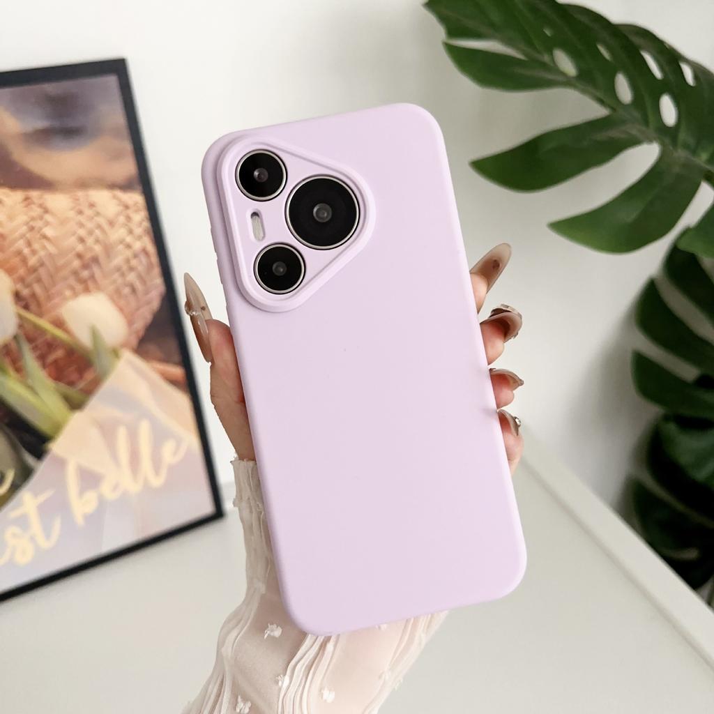 Applicable to Huawei P70 liquid silicone mobile phone case fine hole p70ultra solid color mobile phone case anti-drop