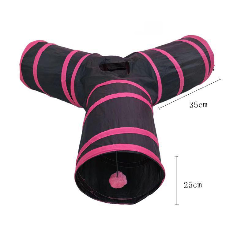 

Foldable Multi-Channel Cat Tunnel Toy for Self-Play