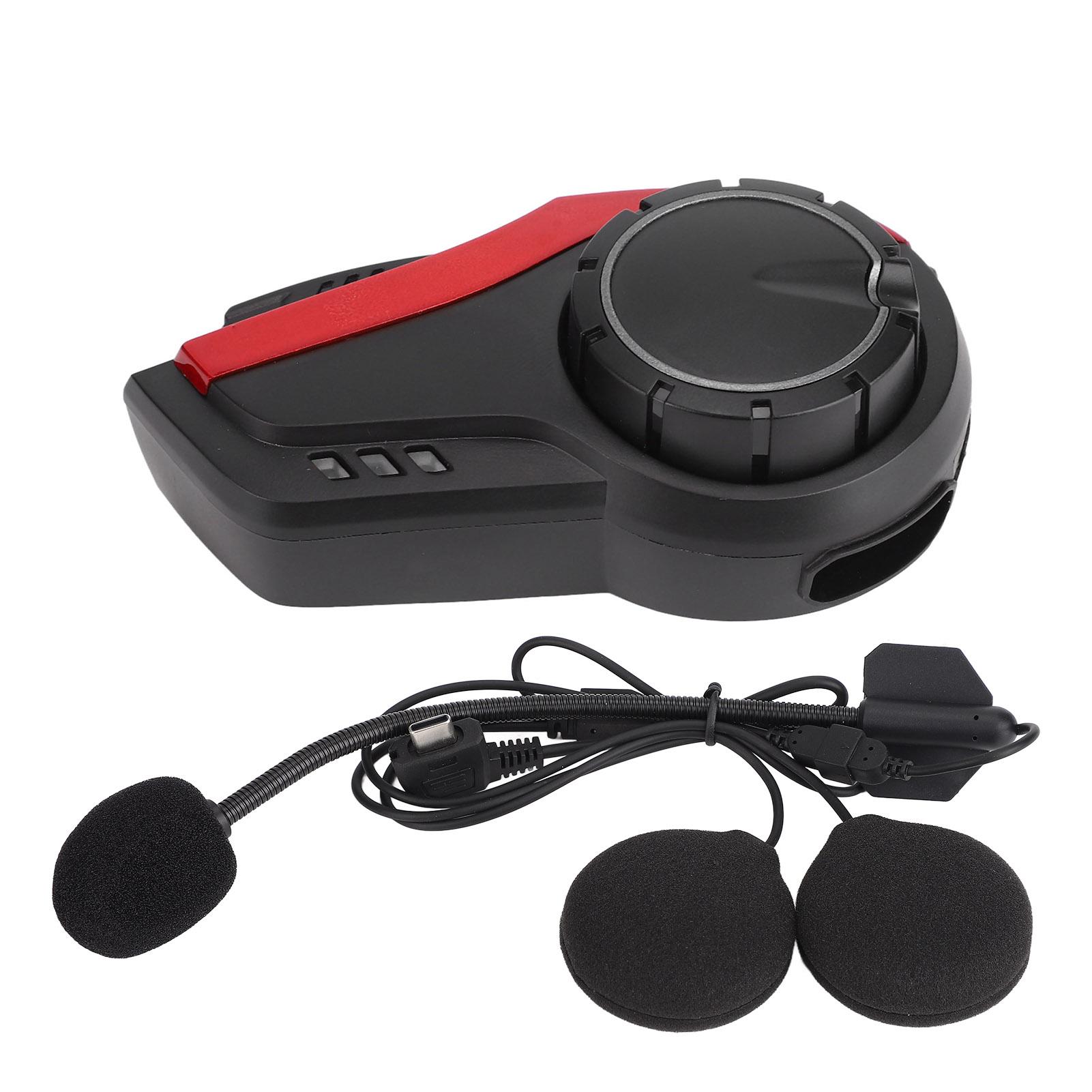 

Мотоциклетный шлем Bluetooth гарнитура шумоподавление IP65 водонепроницаемый регулируемый Hands Free HiFi красный