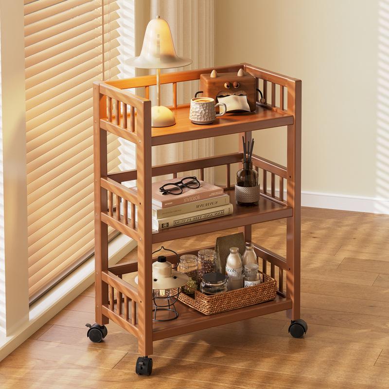 Mobile Multi-Layer Snack Storage Trolley for Kitchen