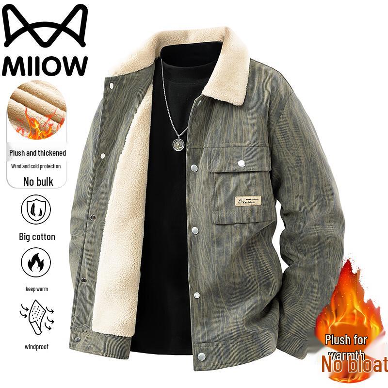 

Maoren Men s Corduroy Lapel Jacket L