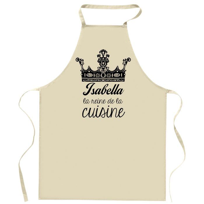 Tablier de cuisine - Isabella - Impression bretonne - Coton résistant - Liens ajustables