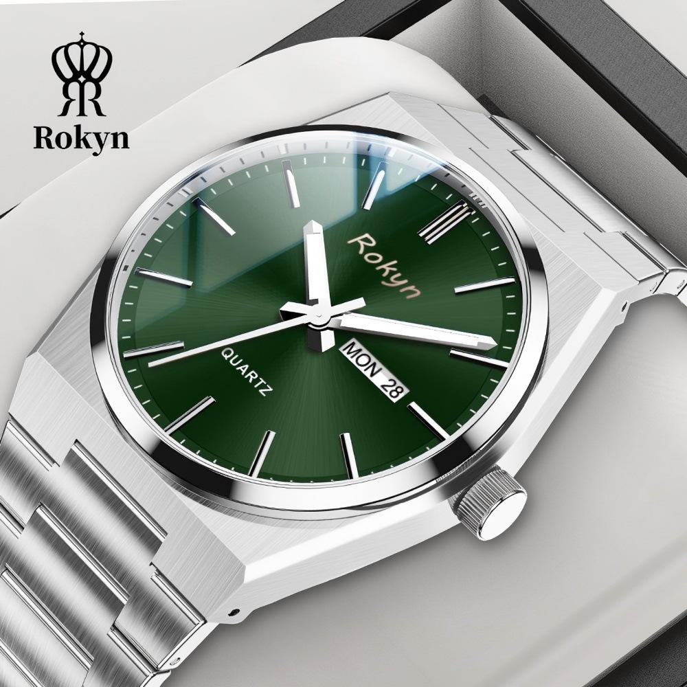 Men's Cross-Border Waterproof Quartz Watch - Slim, Stylish Business Design with Dual Calendar