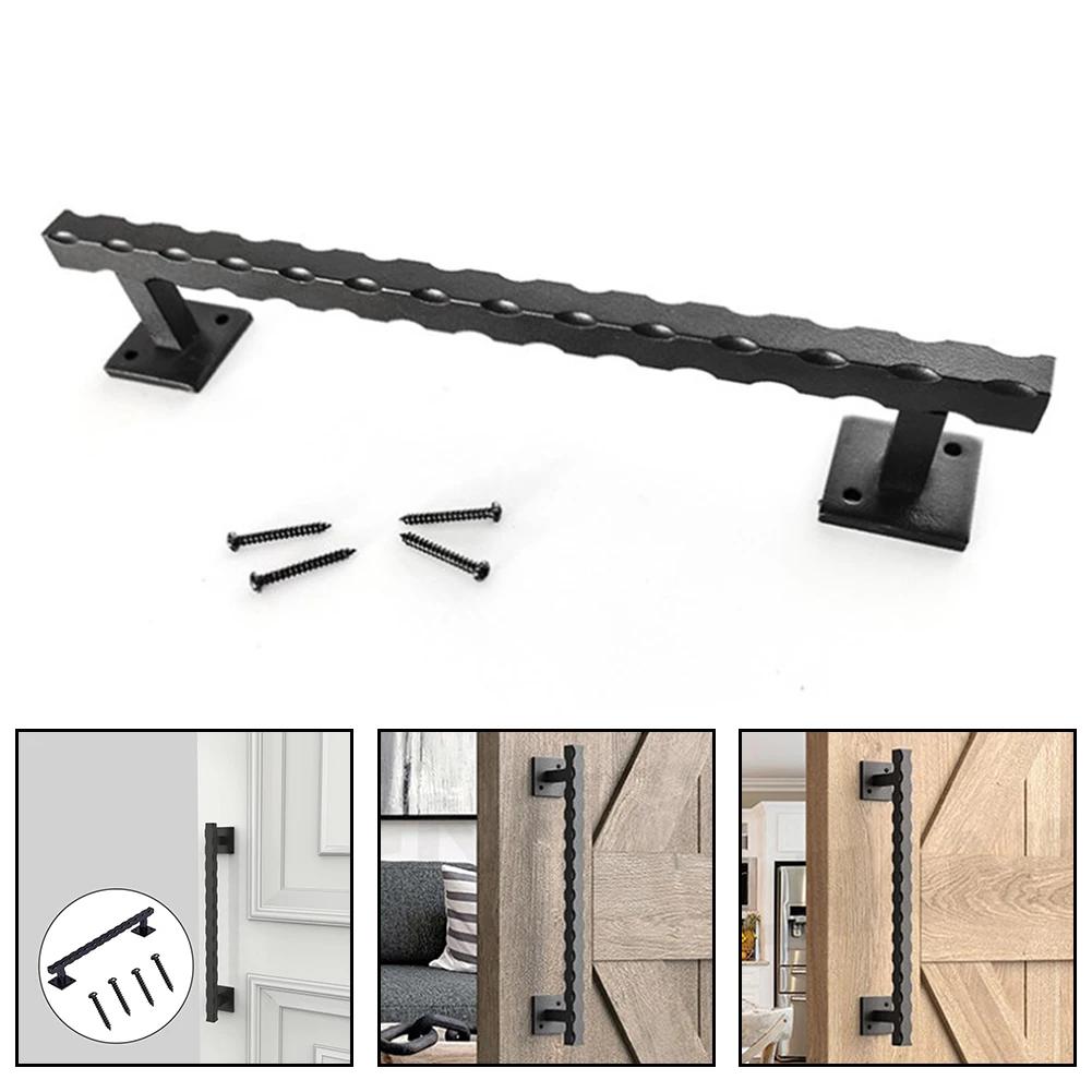 12 Inch Pull Handle Heavy Duty Door Pull Solid Iron Construction Indoor Outdoor Use Large Rustic Design Handle Heavy Duty Handle
