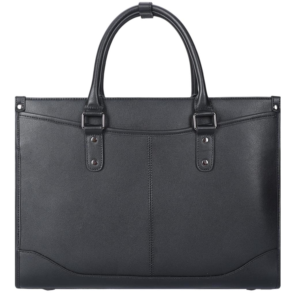 Masa Kawa Echte Leder Aktentasche, Herren-Aktentasche, Passend für 14-Zoll-PC und A4-Dateien, Schlichtes Design für den Arbeitsweg, 2-Wege-Dokumententasche,