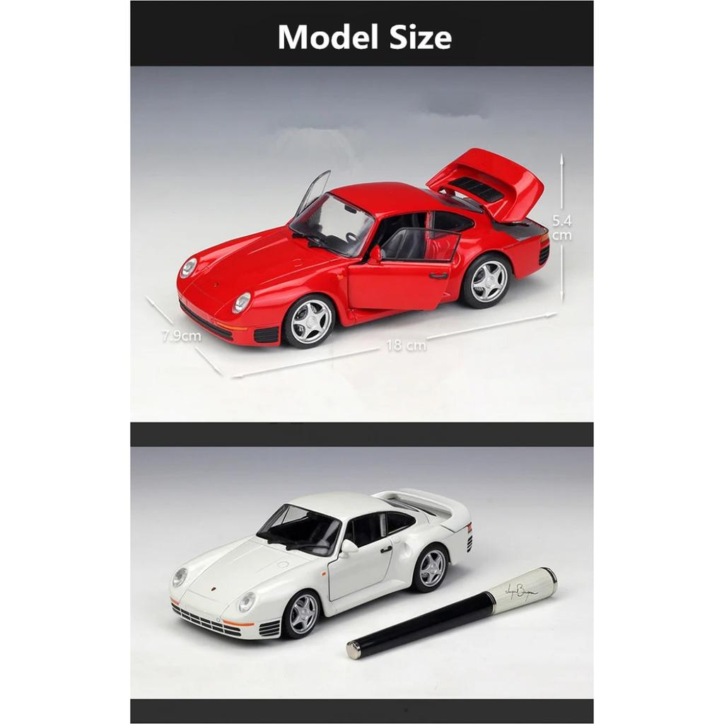 Welly 1/24 Porsche 959 Alloy Sports Car Model Diecast Metal Classic Racing Vehicle Car Model Simulation Collection Kids Toy Gift