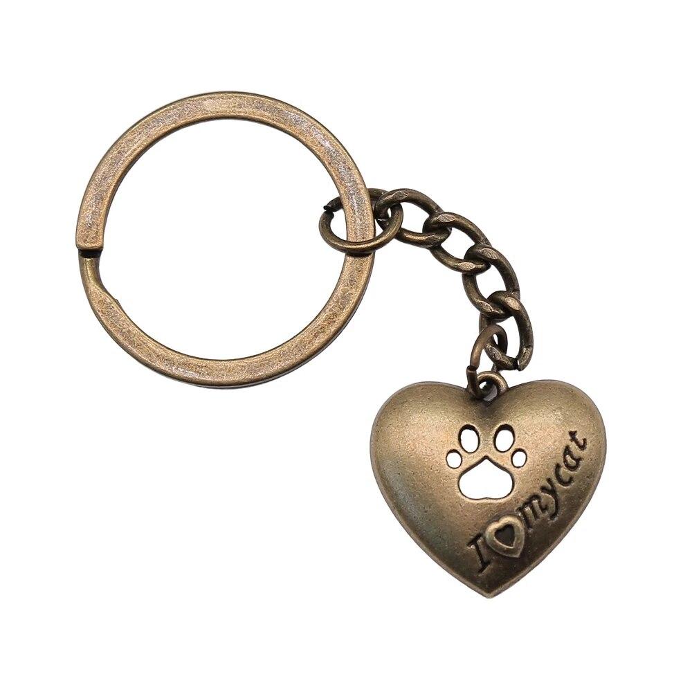 I Love Tags Keychains Decoration Popular Vintage Jewelry Ring Size 28Mm