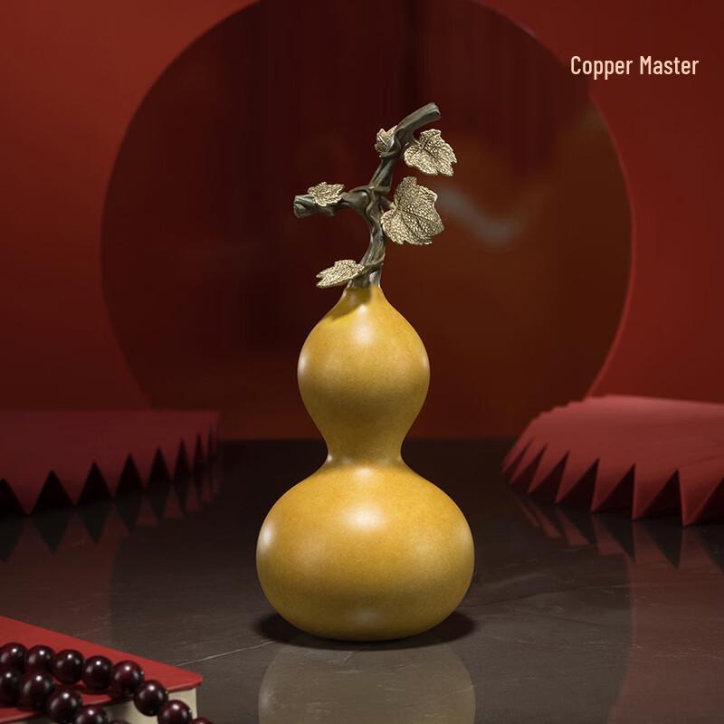 Tong Shifu Fu Lu Copper Gourd Ornament