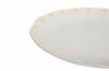 Large Dinner Plate For Serving Dishes 26 Cm White Ceramics Daisy Line