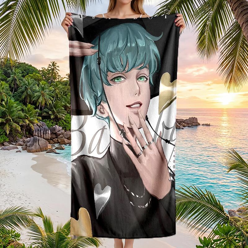 Serviette de plage Kpop Hunter Fashion: Idéal pour les aventures estivales Doux, absorbant et à séchage rapide, convient pour la natation et le bain