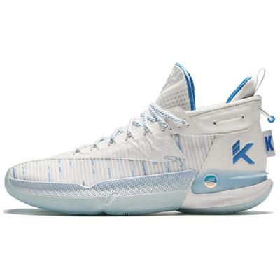 KT9 Cushioning, Wear Resistant Low Top Basketball Shoes Men's White Blue Sneakers 112421101-2