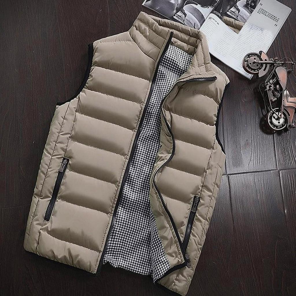 Männer Herbst Winter Mantel Gepolsterte Baumwolle Weste Warme Kapuze Dicke Weste Tops Jacke