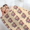 clown bear Throw Blanket Nap For Sofa Thin Thermal Bed linens Blankets