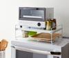 HEIAN SHINDO RD-1 Heat-Resistant Storage Shelf Over the Range, 2 Tiers, White, Weight Capacity: 7kg on Top Tier, 3kg on Bottom Tier