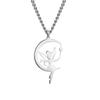 Cazador Gold Color Stainless Steel Fairy Angel Choker Necklace for Women Pendant Chain Necklace Birthday Anniversary Gifts