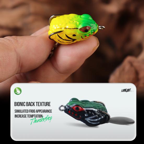 Topwater Frø Agn Sæt Realistisk Udseende Skarpt Krog Design Frø Kunstige Bløde Agn Ferskvand Simuleret Frø Agn