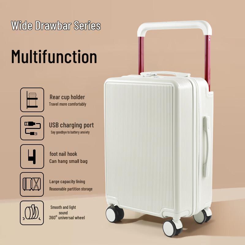 

Zhi Lu Wide-Handle ABS+PC Hardside Spinner Luggage 20-inch