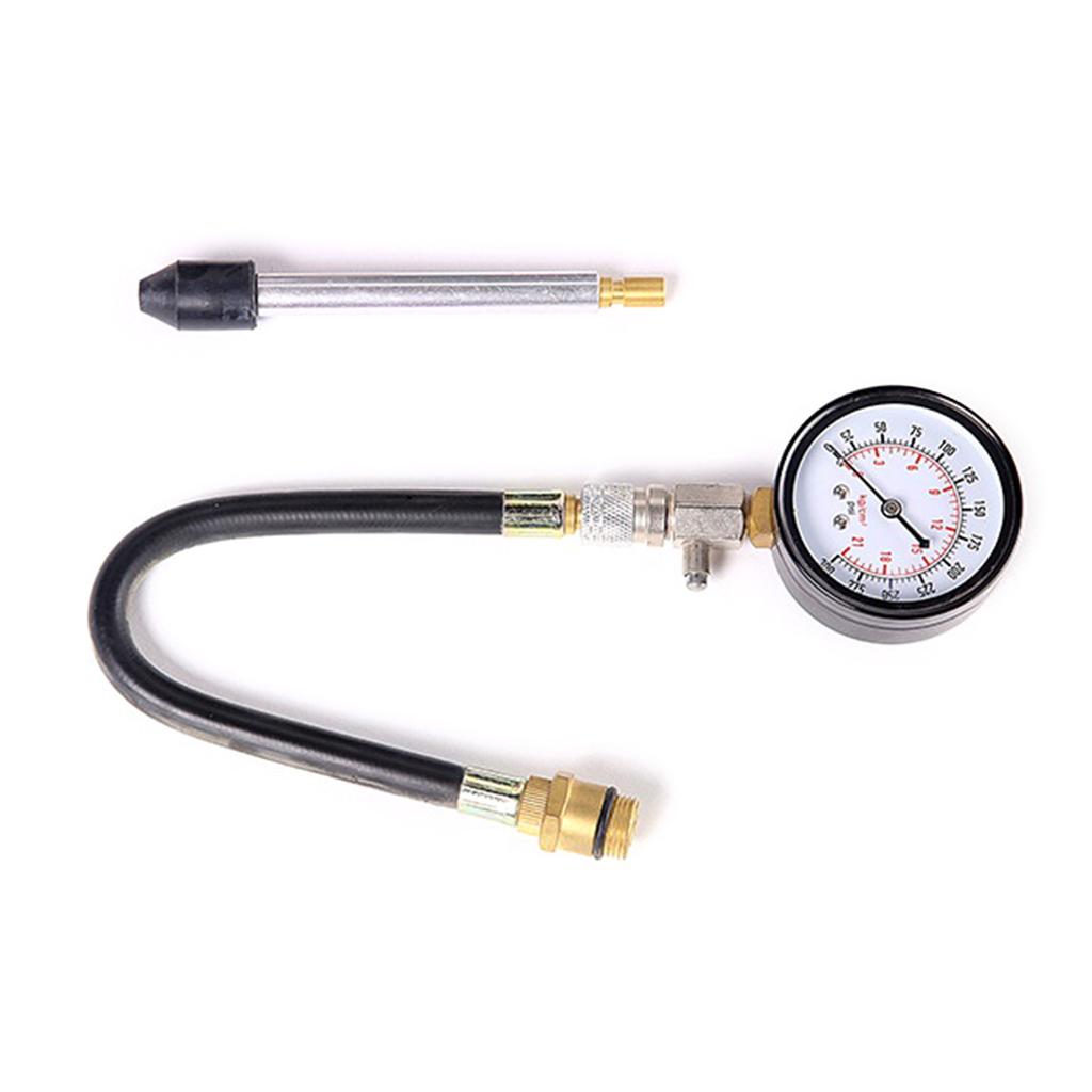 Kompressionstester-Messgerät-Set, Kompressionstester, Kompressionstester für Automotoren mit flexiblem Schlauch, M14-M18-Adapter