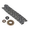 Electric Bike Sprocket Set Gold 11 Teeth Sprocket 114 Links Chain 20 Teeth Free Wheel with Connector for Modification