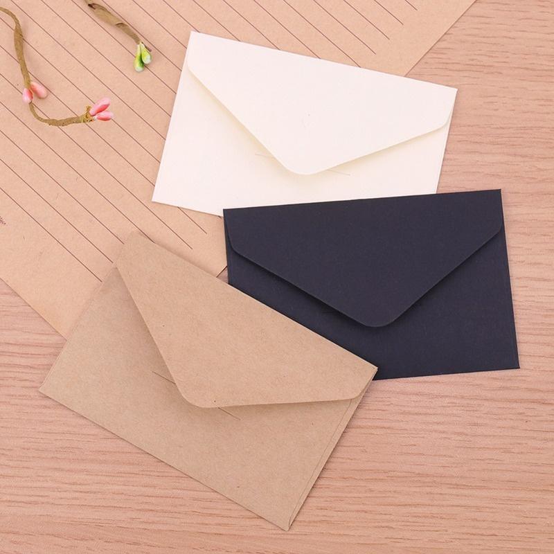 20PCS Blank Mini Kraft Paper Envelopes Wedding Invitation Envelope Gift Envelope