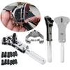 212Pcs Watch Repair Tool Kit Watchmaker Watch Case Repairing Opener Band Link Leather Storage Bag Kit Hand Tool Set