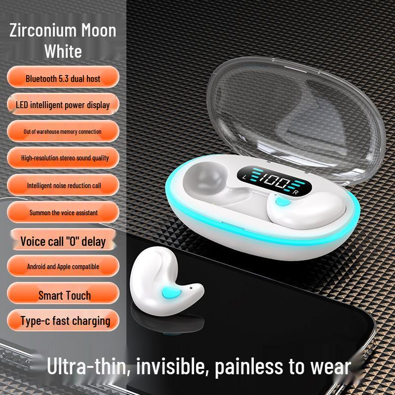 2025 Bluetooth In-Ear X55 Sleep Earbuds - True Wireless with Power Display 