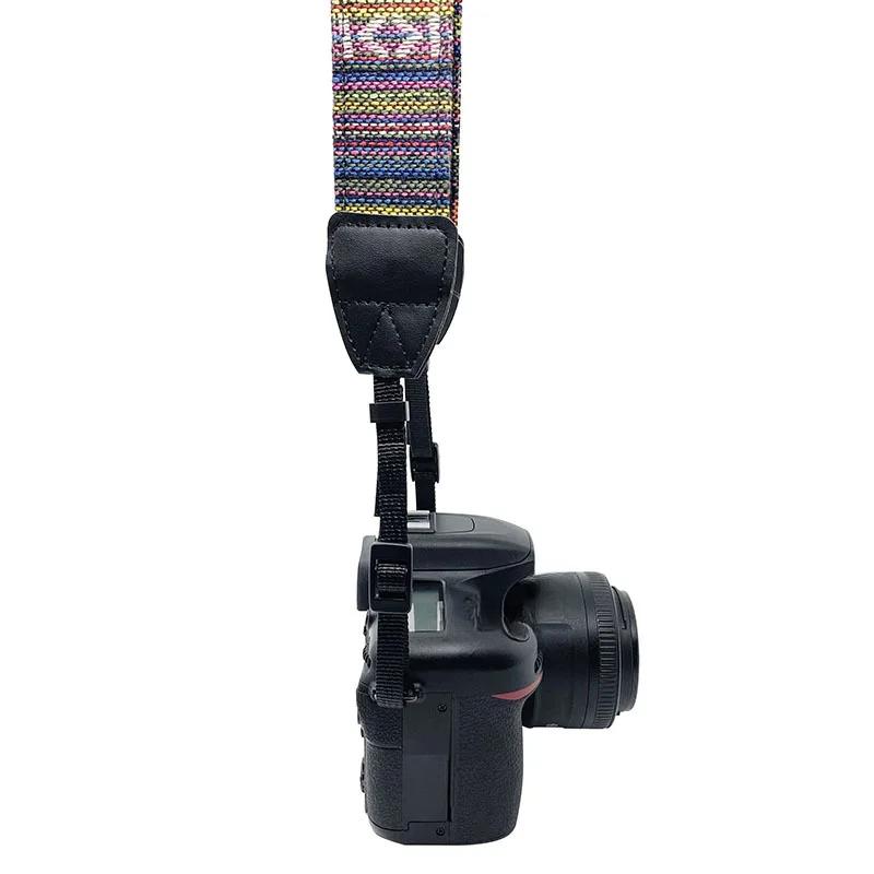 Universal Camera Straps for Sony Nikon Cannon Fujifilm Vinntage Striped SLR DSLR Camera Shoulder Neck Belt Camera Accessories